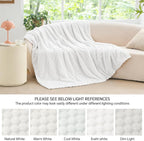 BEDELITE White King Blanket for Bed, Soft Cozy Gifts for Women, 108 * 90 | 3D - Image 6