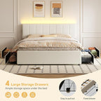 King Size Upholstered Platform Bed - Image 7