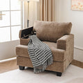 Oversized Accent Chair with Armrest Organizer, Living Room Chairs with 7.8'' by Fryruwa