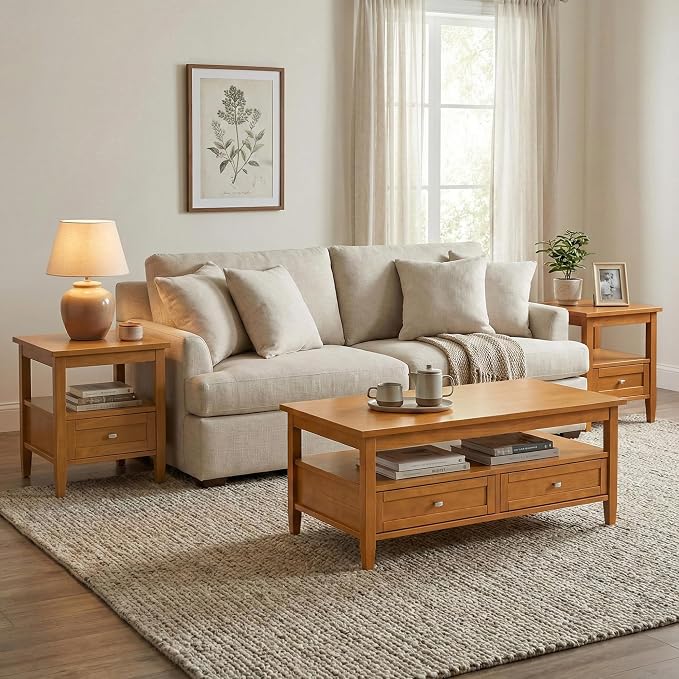 SIMPLIHOME Warm Shaker Solid Wood 20 inch Wide Rectangle Transitional End Side - Image 4