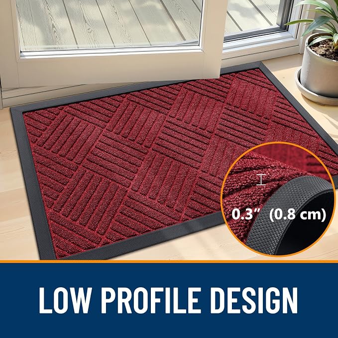 OLANLY Front Door Mat Outside Entrance, Waterproof Heavy-Duty Doormat | 29.5x17 - Image 6