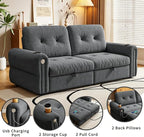 Convertible Couches, Queen Size Pull Out Sofa Bed - Image 4