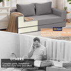 COMAX Convertible Sofa Bed Queen, Corduroy Folding Floor Couch Pull Out Couch - Image 9