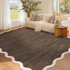 GarveeHome Scalloped Washable Area Rugs 5x7 Rug by GarveeHome