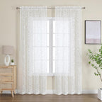 Furman Ivory Sheer Curtains 96 inches Long - Image 2