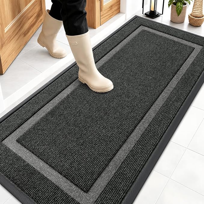OLANLY Front Door Mat Outside 59x23, All-Season Heavy-Duty Rubber Doormat | by OLANLY