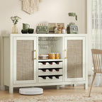 Rattan Wine Bar Cabinet, Boho Rattan Home Bar - Image 3