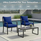 22x22 Inch Patio Chair Cushions Set of 2, Outdoor Furniture Cushions - Image 2