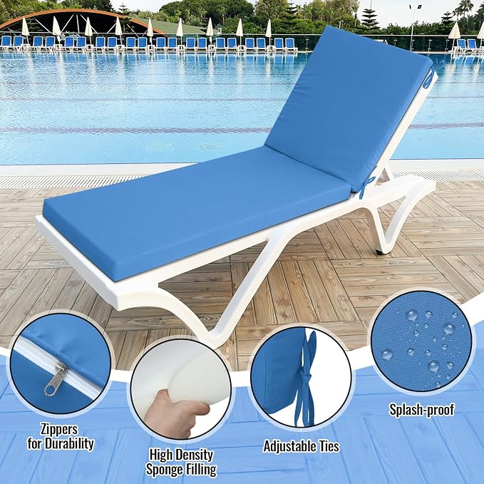 Patelai 2 Set Outdoor Chaise Lounge Cushions - Image 5