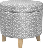 HomePop Upholstered Round Storage Ottoman|Homepop Home Décor|Upholstered Round - Image 6