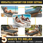 2 Pack 80x26 Inch Folding Chaise Lounge Cushion Quick Dry - Image 6