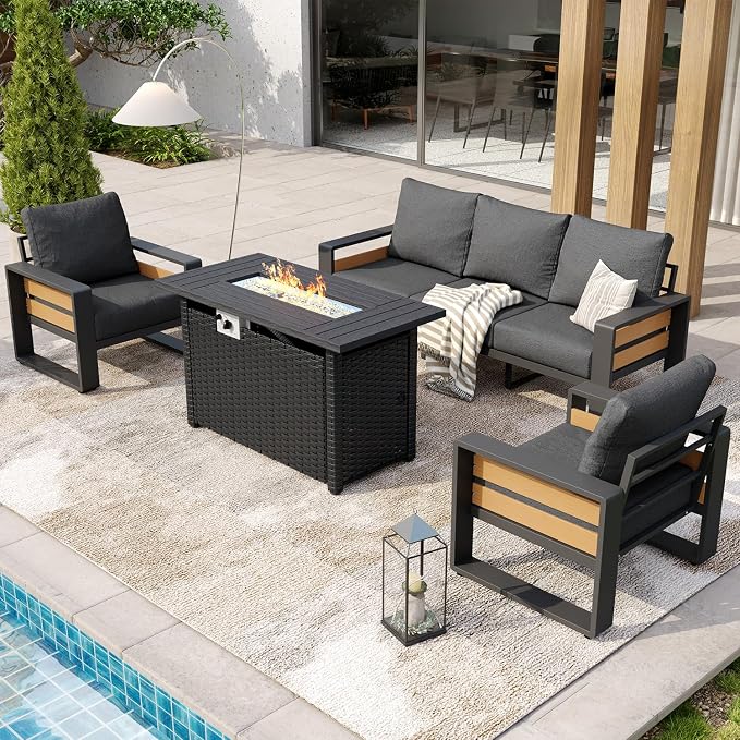 Aoxun Aluminum Patio Furniture Set - Image 9