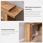 OKD 63 Inch Modern Entryway Console Table, Solid Geometry Accent Sofa Table - Image 3