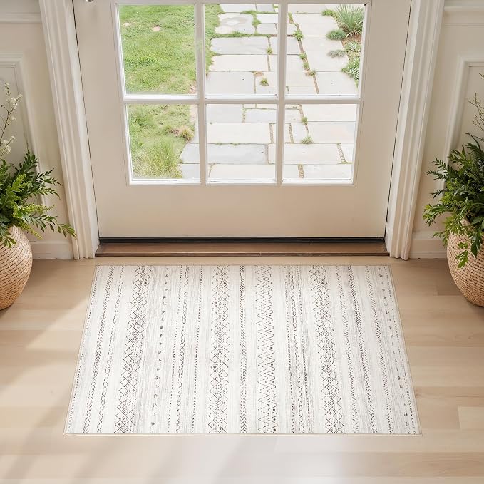 cotiled Washable 2x3 Entryway Rugs: Boho Moroccan Soft Small Rug | Solve Modern - Image 2