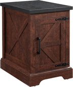 24" H Farmhouse End Table, Rustic Wood Sofa Side Table - Image 6