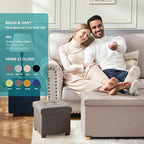 BRIAN & DANY Ottoman with Storage, Small Storage Ottoman - Image 7