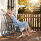 Outsunny 2-Person Outdoor Glider Bench, Patio Double Swing Rocking Chair - Image 4