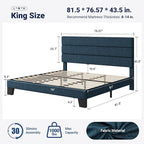 Allewie King Size Platform Bed Frame - Image 2