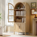ONBRILL 71" Tall Arched Cabinet, 5-Tier Arched Kitchen Pantry - Image 9