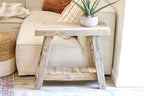Doug and Cristy Designs Aztec A-Frame Side Table; Reclaimed Wood End Table - Image 3