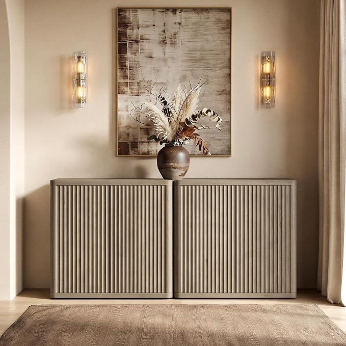 SICOTAS Buffet Cabinet with Storage 103.8" Sideboard Accent Modern Credenza - Image 8