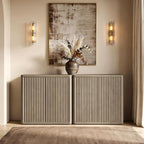 SICOTAS Buffet Cabinet with Storage 69.2" Sideboard Accent Modern Credenza with - Image 7