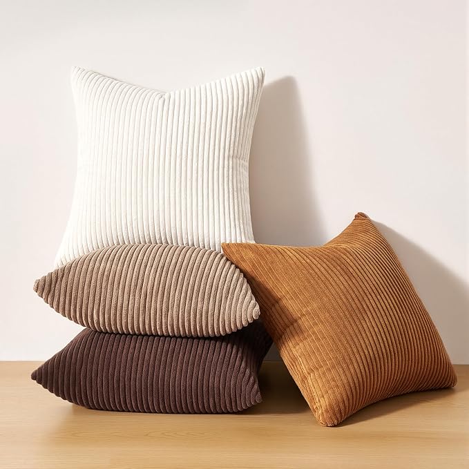 Topfinel 24 by 24 Gold Brown Gradient Farmhouse Pillow Case Pillow Covers Set - Image 7
