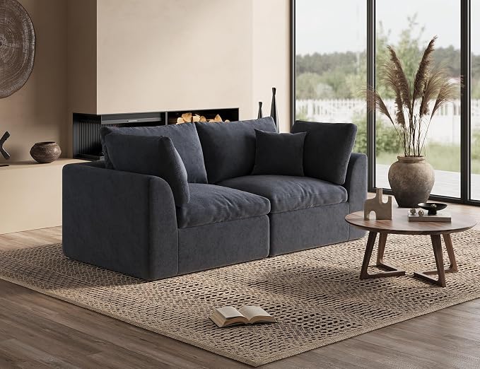 ohllob 78.9" Loveseat Sofa, Cloud Boneless Couches - Image 6