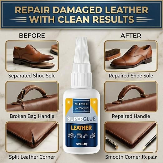 Meuvcol Leather Glue 100g, Fast-Setting Leather Repair Adhesive - Image 2