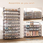 VTRIN 10 Tiers Shoe Rack Tall Large Capacity Wide Shoe Organizer Sturdy Shoe - Image 5