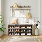 HOOBRO Shoe Storage Bench with Cushion, 39.4" L Entryway Bench with 12 Cubbies - Image 2
