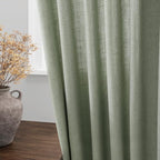 Desert Sage Linen Curtains 90 Inch Long 2 Panels Set - Image 4