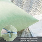 MIULEE Pack of 2 Decorative Outdoor Solid Waterproof Throw Pillow Covers Spring - Image 3