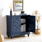weselon Accent Cabinet with 2 Doors, Luxury Carving Board Storage Sideboard - Image 8
