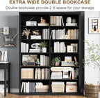 Rresyet 71.8" L *47.2“W Wooden Bookcase and Bookshelf – Extra Large Bookshelf - Image 6