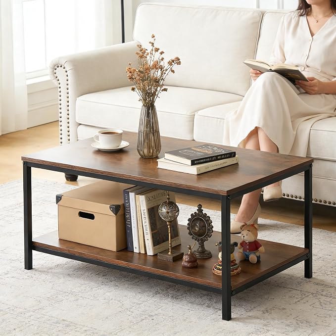 ZenStyle Industrial Coffee Table - Image 8