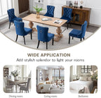 KCC Velvet Dining Chairs Set of 4, Upholstered High-end Tufted Dining Room Chair - Image 8