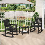 Stoog Low Back Patio Rocking Chair – Heavy Duty 400 lbs Capacity Outdoor Rocker - Image 2