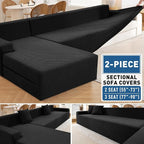 ZNSAYOTX Sectional Couch Covers, Stretch Jacquard Slipcovers - Image 2
