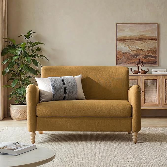 EcoHarbor Living 50.5" Mid-Century Modern Couch, Upholstered Sofa by ECOHARBOR
