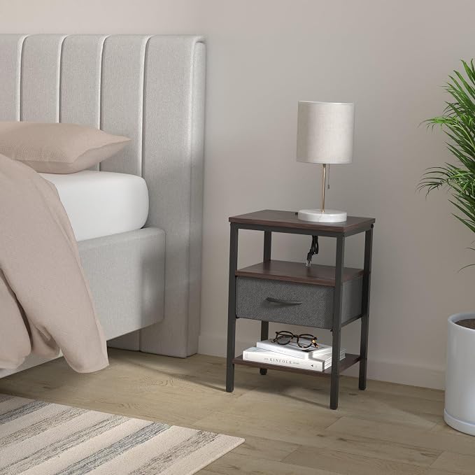 SUPERJARE Nightstand Set of 2, Bed Side Tables - Image 2
