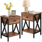 VECELO Nightstands Set of 2, Modern Bedside End Tables, Night Stands by VECELO