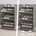 BORNOON Shoe Cabinet with Odor Control and Back Panels, Deodorizing Slim 3-Flip - Image 5
