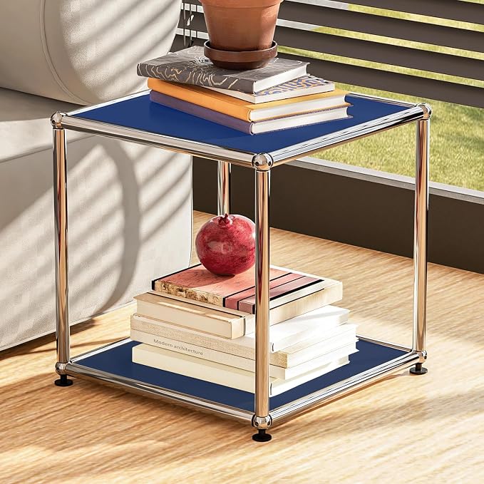 Nightstand Modern Storage Cabinet Blue A Versatile Free-Standing Organizer - Image 4