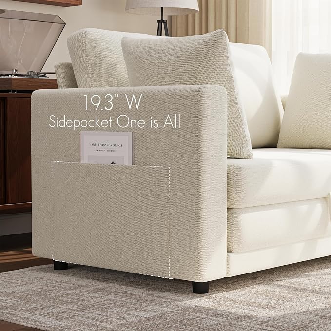 Convertible Sofa Bed, 2 in 1 Pull Out Loveseat Sleeper Sofa | 78.7” Folding - Image 5