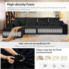 135” Cloud Sectional Couch, Boneless Sofa - Image 4