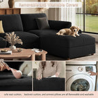 EASE MOOSE Oversized L Shaped Sectional Modular Sofa, Large U Shaped Sectional - Image 8