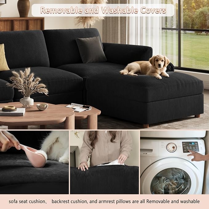 EASE MOOSE Sectional Modular Sofa, Comfty 3 Seat Cloud Couch, FSC Certified - Image 9