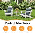 Unimatta Sunbrella Outdoor High Back Chair Cushion Seat Pads, 44 x 21 Inch - Image 3