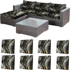 CALBODE 8 Pcs Stretch Indoor/Outdoor Seat Cushion Covers, Indoor/Outdoor Couch by CALBODE